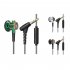 D08 Wired Earbuds In Ear Headphones With Heavy Bass HiFi Sound Flat Head Earplug For All 3 5mm Jack 1 2 meters with mic black