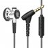 D08 Wired Earbuds In Ear Headphones With Heavy Bass HiFi Sound Flat Head Earplug For All 3 5mm Jack 1 2 meters with mic black