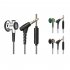 D08 Wired Earbuds In Ear Headphones With Heavy Bass HiFi Sound Flat Head Earplug For All 3 5mm Jack 1 2 meters with mic black