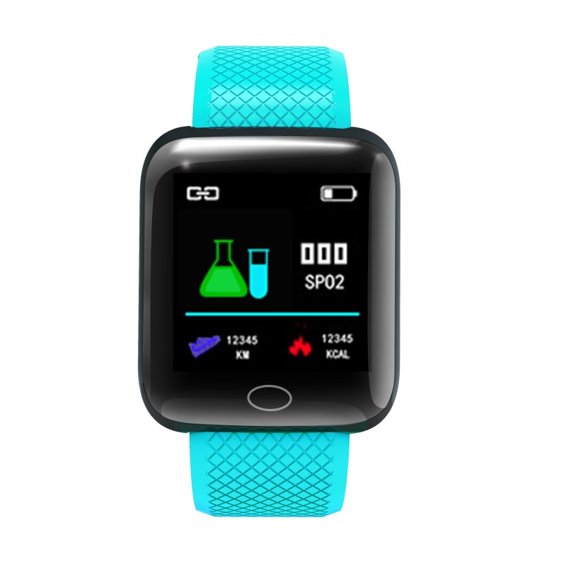 D13 Smart  Bracelet Step Heart Rate Blood Pressure Sleep Alarm Clock Usb Charge Color Screen Smart Bracelet green