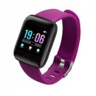 D13 Smartwatch Heart Rate Blood Pressure <span style='color:#F7840C'>Monitor</span> Tracker Fitness Watch Smart Wristband Sport for Android iOS purple