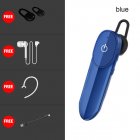 D16 Car Wireless Bluetooth-compatible  5.0  Earphones Mini Business Large-capacity Car Driving Headset Earbuds With Microphone blue