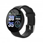 D18 1.44 Inch Sports Smart Watch Round Screen Smart Bracelet Heart Rate Blood Pressure Sleep Monitor black