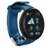 D18 Fitness Watch Smart Bracelet Heart Rate Monitor Blood Pressure Blood Oxygen Measurement Healthy Life Sleep Tracker for iOS Android Phone black