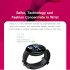 D18 Fitness Watch Smart Bracelet Heart Rate Monitor Blood Pressure Blood Oxygen Measurement Healthy Life Sleep Tracker for iOS Android Phone black