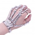 Unisex Elastic Metal Skeleton Linked Hand Cha