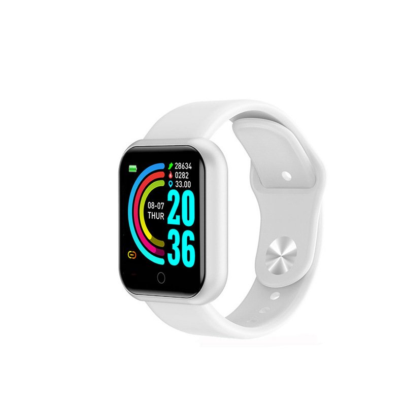 D20 Bluetooth Smart Watches Waterproof Sport Fitness Tracker Smart Bracelet Smartwatch white