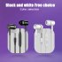 D21 Wired Headset In ear Bass Earplugs Smart Game Headphones With Microphone For Mobile Computer Universal White