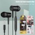 D21 Wired Headset In ear Bass Earplugs Smart Game Headphones With Microphone For Mobile Computer Universal black