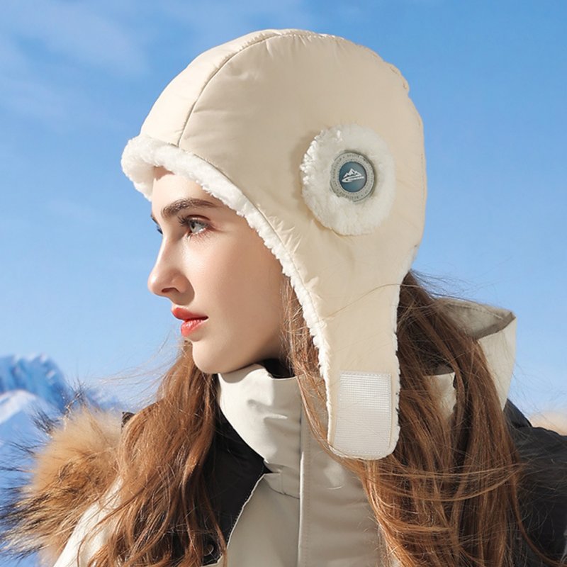 Winter Warm Bomber Hats Outdoor Windproof Waterproof Ear Protective Skiing Riding Soft Earflap Cap Grey