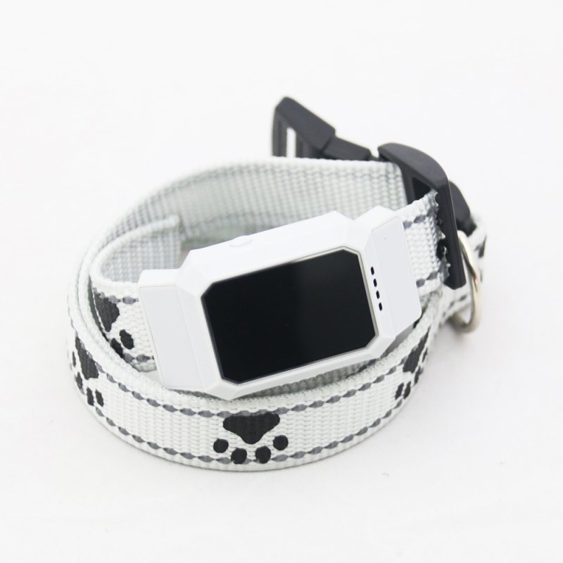 D35 Pet GPS GSM Tracker Dog Cat Real-time Tracking Collar Security Finder Locator white