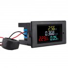 D69-2049 Ac 80-300v Digital  Ammeter  Voltmeter Volt Amp Power Kwh Frequency Factor 100a Ct black