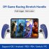 D9 Stretching Extendable Game Console Telescopic Game Controller with 2 Customization Back Keys Gaming Controller White