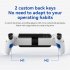 D9 Stretching Extendable Game Console Telescopic Game Controller with 2 Customization Back Keys Gaming Controller White