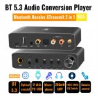 DAC310B Digital To Analog Audio Converter V5.3 Receiver Transmitter Coaxial Optical Bypass Aux Jack USB Multi-mode Input