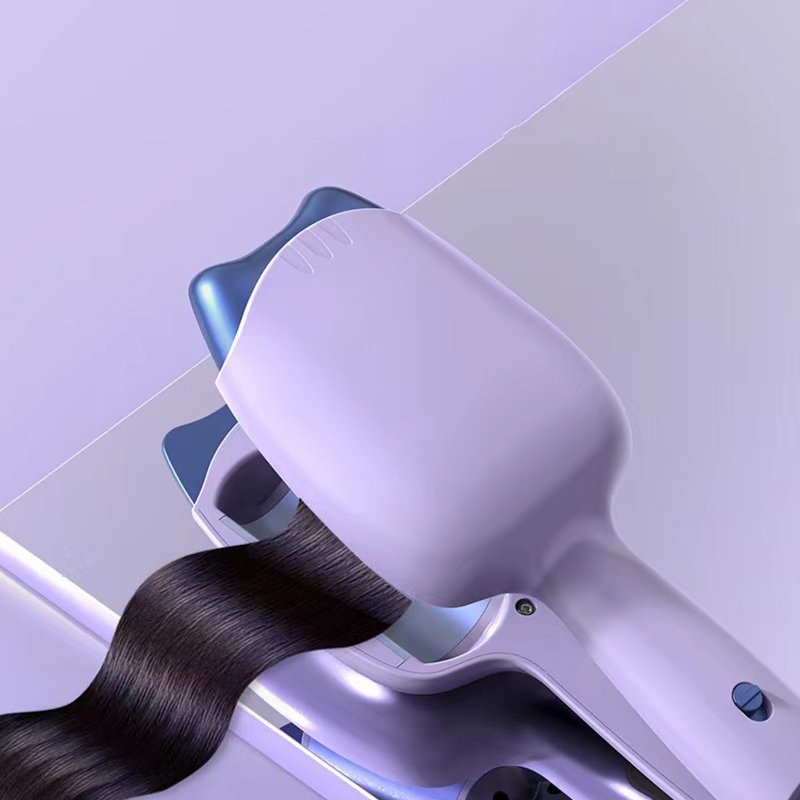 Curling Iron Wand 32mm Negative Ion Egg Roll Hair Crimper Cute Cat Ear Shape Adjustable Temperature Hair Waver 