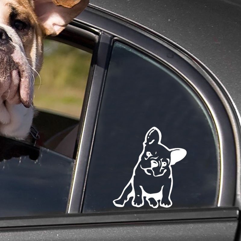 Fashion French Bulldog Dog Car Sticker Car Decoration 