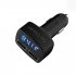 DC 5V 3 1A 4 in 1 LED Digital Voltmeter Ammeter Thermometer Dual USB Universal Car Charger Voltage Current Temperature Meter White blue light