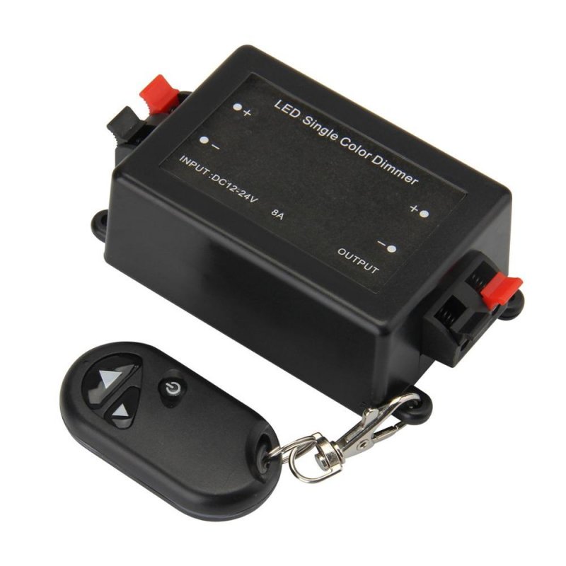 DC12-24V LED Single Color Dimmer 3 Key Remote Control Wireless LED Controller black_3keys