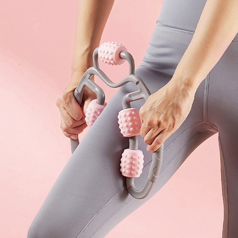 Fascia Muscle Roller 5-wheel Trigger Point Roller Massager Muscle Relaxation Device Deep Tissue Massage Tool 
