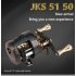 DEUKIO 11 1 Bearings Round Profile Baitcast Reel Light Lure Casting Reel For Stream Trout Fishing Left Right Hand Optional JKS 50  right hand 