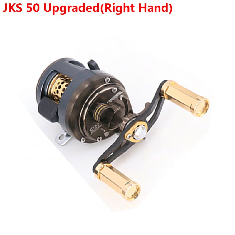 DEUKIO 11+1 Bearings Round Profile Baitcast Reel Light Lure Casting Reel For Stream Trout Fishing Left/Right Hand Optional JKS 50 upgrade (right hand)