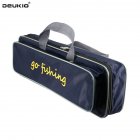 DEUKIO Oxford Waterproof Fishing Travel Bag Fishing Rod Reel Accessories Case Portable Shoulder Bag Handbag 50*6.5*14cm