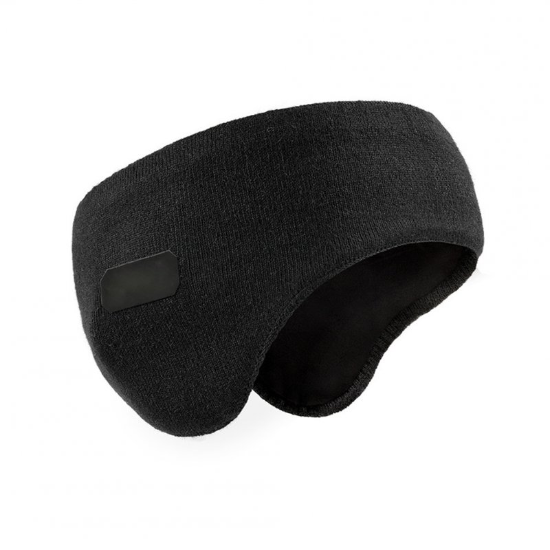 DEZ37 Men Winter Headband Ear Warmer Windproof Double Layer Warm Earmuffs Headwear For Cycling Workout Yoga Running Bicycle Sport DEZ37; black One size fits all