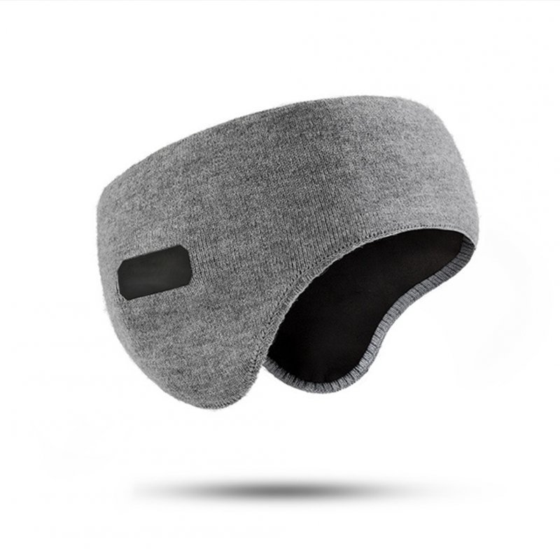DEZ37 Men Winter Headband Ear Warmer Windproof Double Layer Warm Earmuffs Headwear For Cycling Workout Yoga Running Bicycle Sport DEZ37; gray One size fits all