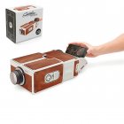 DIY 3D Projector Cardboard Mini Smartphone Projector Light Novelty Adjustable Mobile Phone Projector Portable Cinema  As shown