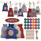 DIY Advent Calendar for Filling Christmas Gift Bags 1 24 Advent Numbers Sticker