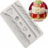 DIY Cable Knit Shape Silicone Mold for Fondant Cake gray