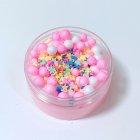 DIY Cotton Candy Glossy Foam Beads Slime Toy Kids Stress Reliever