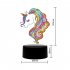 DIY Diamond Painting LED Night Light Cartoon Horse 3D Embroidery Colorful Lamp Home Decoration As shown