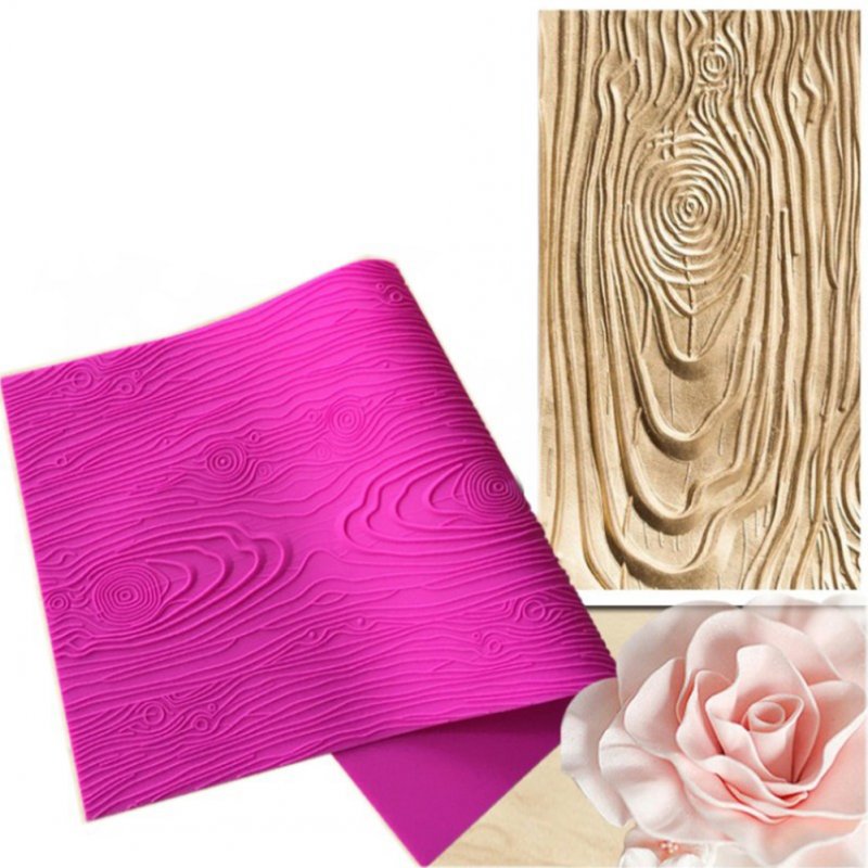 DIY Large Size Tree Bark Texture Wood Pattern Silicone Mould Tools for Cake Decoration Random
