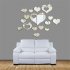 DIY Loving Heart Shape Mirror Surface Acrylic Wall Sticker for Bedroom Living Room Decor M010 black