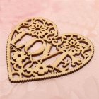 DIY Ornaments Love Pattern Hollow Wood Chips Decoration 10pcs