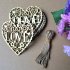 DIY Ornaments Love Pattern Hollow Wood Chips Decoration 10pcs