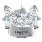 DIY Snowman Hanging Ornament Pendant for Family Blessings Christmas Tree Decor Six snowmen