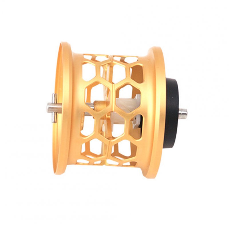 DIY Spare Spool Full Metal Refit Honeycomb Fishing Reel Spool Golden