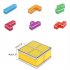 DIY Stackable Night Light  LED Induction Interlocking Desk Lamp 3D Tangram Puzzle Home Decoration Light Gift For Birthday Kids Teens European regulations