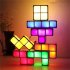 DIY Stackable Night Light  LED Induction Interlocking Desk Lamp 3D Tangram Puzzle Home Decoration Light Gift For Birthday Kids Teens European regulations