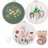DIY Stamped Embroidery Starter Kit with Flowers Plants Pattern Embroidery Cloth Color Threads Tools Kit 30   30cm