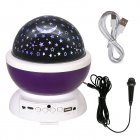DJ Lights With 9 Colors, USB Interface, Remote Control, Sound Activated Rotating Magic Ball Light, Stage Lighting For KTV, Club, Christmas, Bar starry sky cover USB plug + microphone