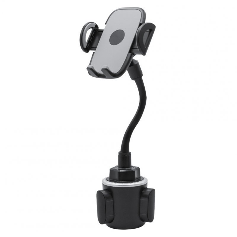 Gravity Linkage Mobile Phone Bracket Stable Cup Phone Holder 360-degree Rotation Black Silver