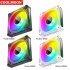 DM1 Cooler Fan ARGB PC CPU Silent Case Luminous Fan 4 72 Inch Cooling PC Fans With Hydraulic Bearing Low Noise Computer RGB Case Fans Optional Wind Direction RG