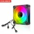 DM1 Cooler Fan ARGB PC CPU Silent Case Luminous Fan 4 72 Inch Cooling PC Fans With Hydraulic Bearing Low Noise Computer RGB Case Fans Optional Wind Direction RG