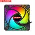 DM1 Cooler Fan ARGB PC CPU Silent Case Luminous Fan 4 72 Inch Cooling PC Fans With Hydraulic Bearing Low Noise Computer RGB Case Fans Optional Wind Direction RG
