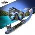 DM406 SN506 Professional Full dry Snorkeling Mask Foldable for adult Scuba Diving Mask blue Colorful tube lens eyeglass set