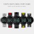 DM58 0 95 Inch Round Display Screen Smart Bracelet Heart Rate Monitor Sport Wristband Fitness Tracker Smartband Silver Black